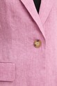 Luisa Spagnoli marynarka jednorzędowa damska lniana Vetrate 542801 różowy