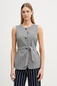 United Colors of Benetton kamizelka damska szary 26Q2DJ015
