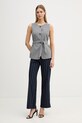 United Colors of Benetton kamizelka damska 26Q2DJ015 szary SS26