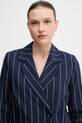 United Colors of Benetton marynarka dwurzędowa damska z wiskozą granatowy 26Q2DW03L