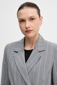 United Colors of Benetton marynarka dwurzędowa damska z wiskozą szary 26Q2DW03L