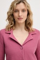 United Colors of Benetton marynarka jednorzędowa damska bawełniana różowy 1TWSD605I