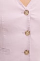United Colors of Benetton gilet monopetto da donna in lino 2AGHDJ014 rosa