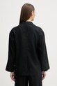 Odjeća United Colors of Benetton jednoredni sako za žene od lana 2AGHDW03J crna