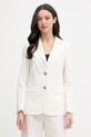 United Colors of Benetton μονόπετο σακάκι γυναικείο με λινό μπεζ 2V6GDW03O