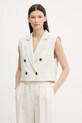 Marc O'Polo двобортний жилет жіночий віскозний бежевий 5000013346