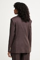Одяг Guess однобортний піджак жіночий з додаванням льону CARLA W6GN19.W2838 коричневий