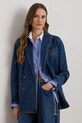 Lauren Ralph Lauren костюмний піджак жіночий бавовняний темно-синій 200B22022