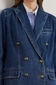 Lauren Ralph Lauren костюмний піджак жіночий бавовняний 200B22022 темно-синій