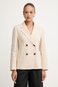 Max&Co. двобортний піджак жіночий з льоном MCOGRADO бежевий 2616041034200