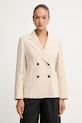 Max&Co. двобортний піджак жіночий з льоном MCOGRADO бежевий 2616041034200