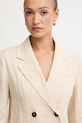 Max&Co. двобортний піджак жіночий з льоном MCOGRADO бежевий 2616041034200