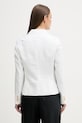 Oblečenie Tommy Hilfiger jednoradové sako dámske s prímesou ľanu WW0WW49335 biela