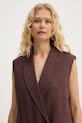 BOSS kamizelka damska Jankania brązowy 50557435
