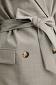 rag & bone сако с двуредно закопчаване дамско с вълна Virginia RA4V25H4MTA сив