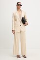 HUGO sako od odijela za žene s dodatkom lana Anetali 50560000 bež SS26