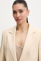 Odjeća HUGO sako od odijela za žene s dodatkom lana Anetali 50560000 bež