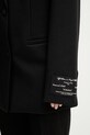 Off-White Tomboy Label marynarka jednorzędowa wełniana damska czarny 2EF099C99FAB002