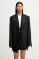 Sportmax dámske sako s vlnou Spxdivina čierna 2612041051600