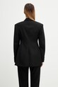 Odzież Wales Bonner Suite Tuxedo marynarka dwurzędowa wełniana damska WS26JA10.WO01.989 czarny