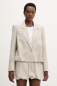 Isabelle Blanche marynarka garniturowa damska z wiskozy beżowy IS26SS.J093.T007