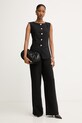 Morgan kamizelka jednorzędowa damska z wiskozy VAVA.F czarny SS26