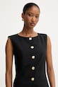 Morgan kamizelka jednorzędowa damska z wiskozy czarny VAVA.F