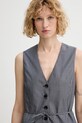 rag & bone kamizelka jednorzędowa damska bawełniana Paulette szary RA6O26S4MCO
