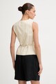 rag & bone однобортный жилет для женщин с добавлением льна Paulette RA4O26S4MSW бежевый SS26