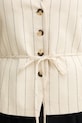 rag & bone однобортный жилет для женщин с добавлением льна Paulette RA4O26S4MSW бежевый
