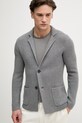 United Colors of Benetton marynarka jednorzędowa męska z dodatkiem wełny szary 1Y6SU601X