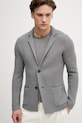 United Colors of Benetton marynarka jednorzędowa męska z dodatkiem wełny szary 1Y6SU601X