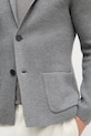 United Colors of Benetton marynarka jednorzędowa męska z dodatkiem wełny 1Y6SU601X szary