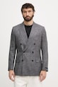 BOSS dvoredni suknjič moški z volno BOSS X DAVID BECKHAM siva 50563790