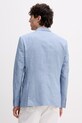 Odzież HUGO marynarka jednorzędowa męska z dodatkiem lnu Arti253X 50559674 niebieski