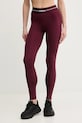 adidas Performance legginsy treningowe Hyperglam z elastanem bordowy KC7675