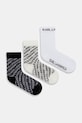 Κάλτσες Karl Lagerfeld K/MONOGRAM 3-pack ψηλές κάλτσες λευκό A4W47033