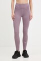 adidas by Stella McCartney legginsy treningowe nadruk fioletowy JY8152