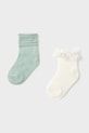 Mayoral skarpetki dziecięce 2-pack zielony 10140.4D.Baby.PPY2