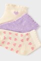 Mayoral skarpetki dziecięce 3-pack 10141.4F.Baby.PPY2 fioletowy SS26