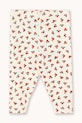 Tajice za bebe Tinycottons TINY ROSES RIB BABY PANT pletivo bijela SS26.103