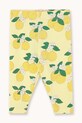 Легінси для немовлят Tinycottons ORANGES RIB BABY PANT з еластаном жовтий SS26.117