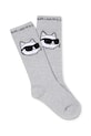 Detské bavlnené ponožky Karl Lagerfeld 2-pak Z31205 sivá SS26