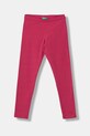 United Colors of Benetton legginsy dziecięce bawełniane z elastanem różowy 3MT1CF02G.G.Stagionale