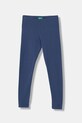 United Colors of Benetton legginsy dziecięce bawełniane z elastanem niebieski 3MT1CF02G.G.Stagionale