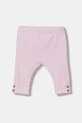 United Colors of Benetton legginsy niemowlęce bawełniane z elastanem różowy 3F1EAF02L.W.Stagionale