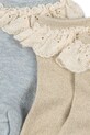 Konges Sløjd чорапи за деца 2 PACK GLITTER FRILL SOCKS 2 броя KS105221.PPY2 син SS26