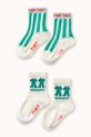 Дитячі шкарпетки Tinycottons EMERALD STRIPES & FROG MEDIUM SOCKS