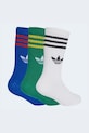 adidas Originals skarpetki dziecięce z bawełną 3-pack KE4616 niebieski SS26