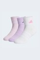Βαμβακερές παιδικές κάλτσες adidas Performance 3-pack ροζ KD1724
